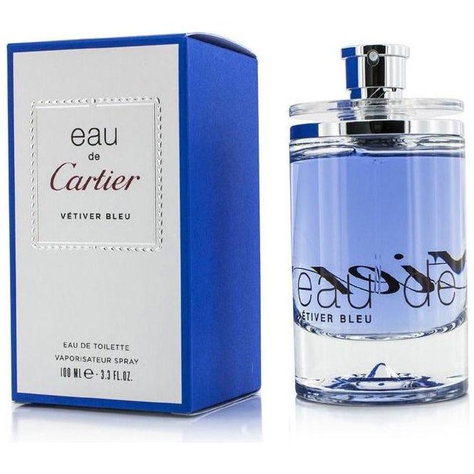 Eau De Cartier Vetiver Bleu men cologne edt 3.3 oz 3.4 NEW IN BOX