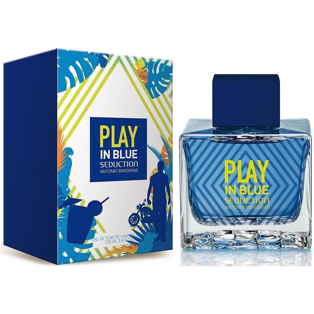 Play In Blue Seduction Antonio Banderas cologne him EDT 3.3 / 3.4 oz New in Box