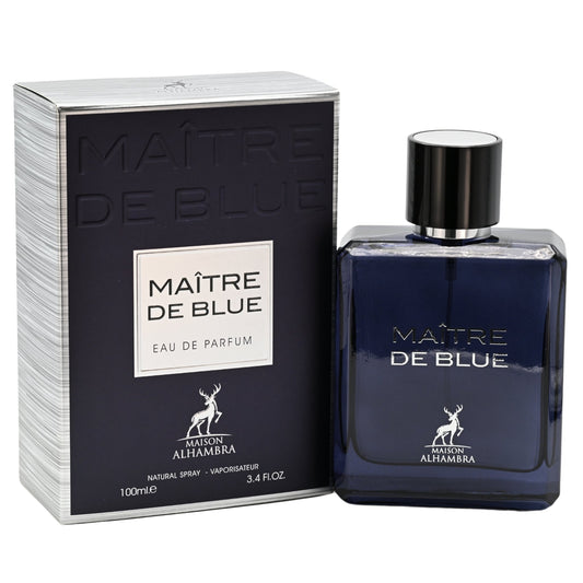 Maitre De Blue by Maison Alhambra for men EDP 3.3 / 3.4 oz New in Box