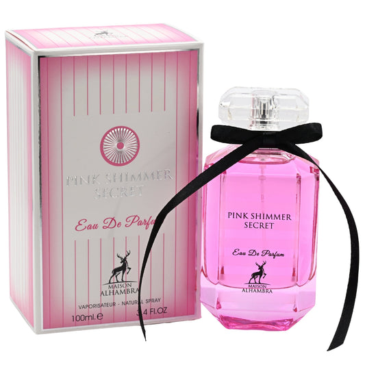 Pink Shimmer Secret by Maison Alhambra for her EDP 3.3 / 3.4 oz New in Box
