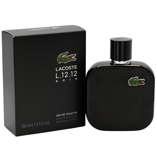 Eau de Lacoste L.12.12 Noir cologne him EDT 3.3 / 3.4 oz New in Box