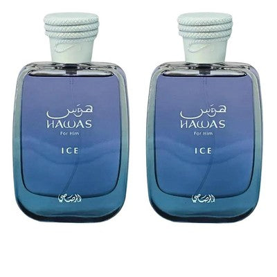 Rasasi Hawas Ice Eau de Parfum for Him 3.38 oz (2-Pack)