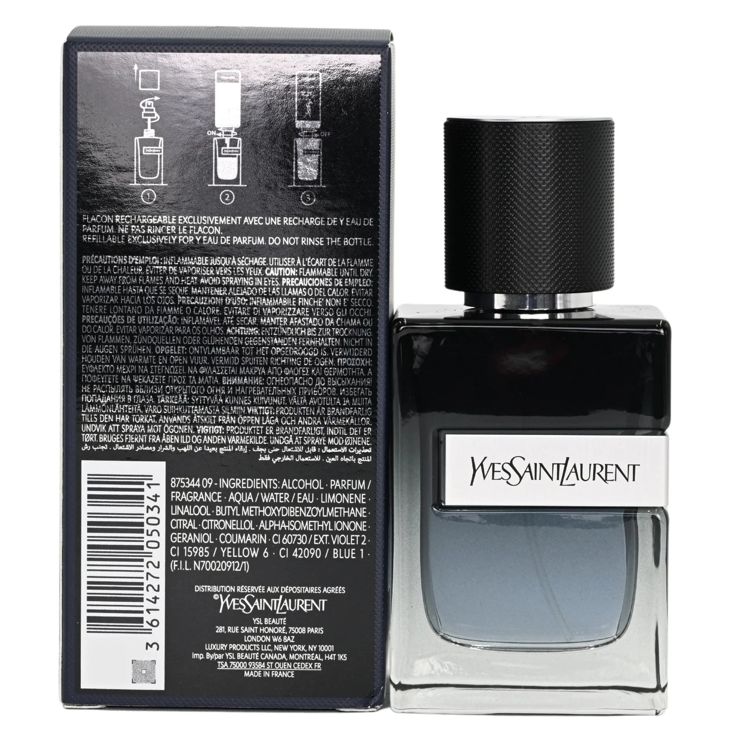 Y by Yves Saint Laurent Eau De Parfum for Men 2.0 oz