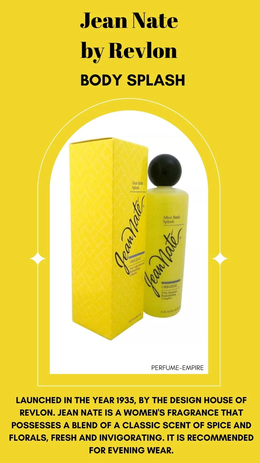 Revlon Jean Nate After Bath Splash 30 oz