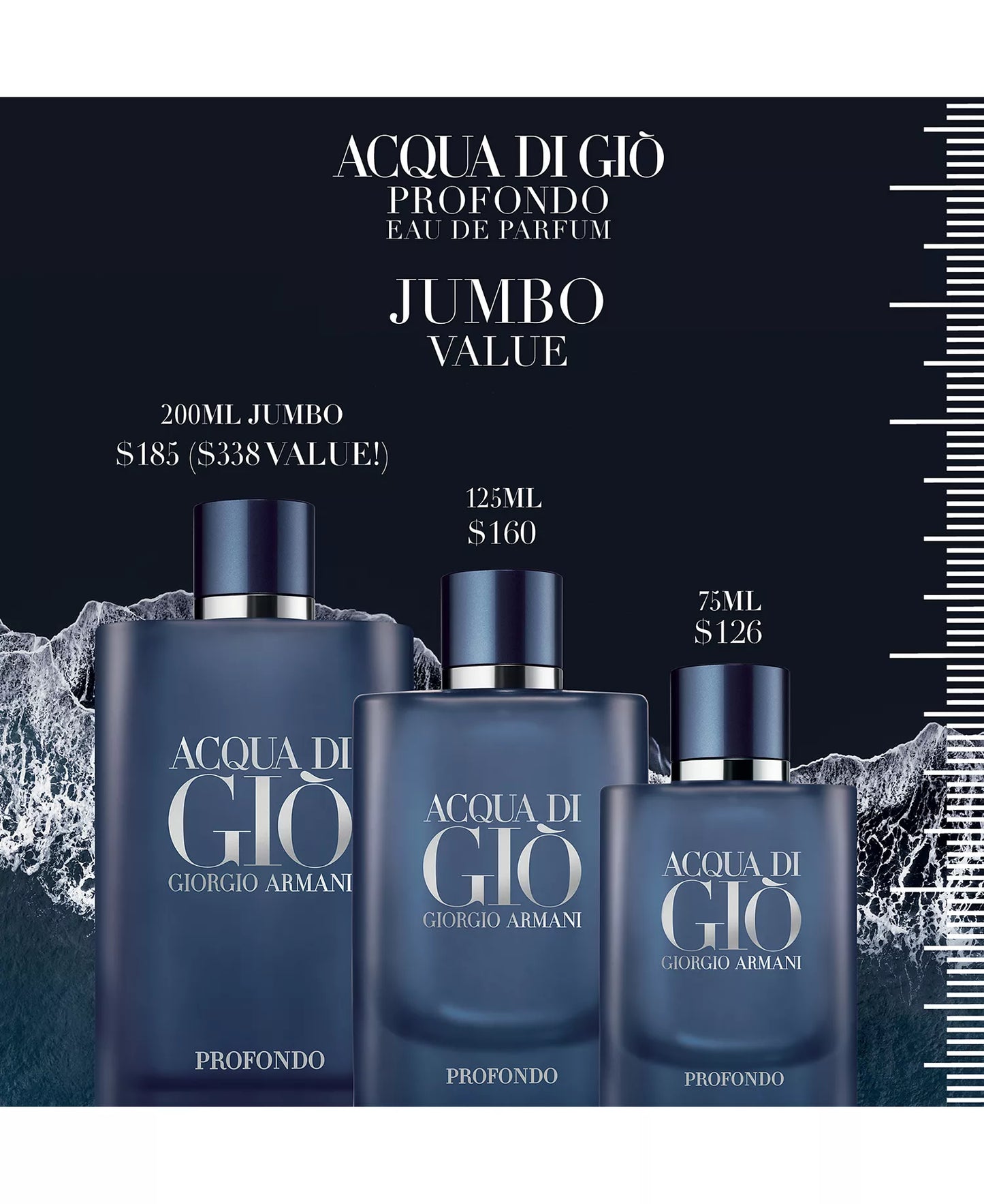 Giorgio Armani Acqua Di Gio Profondo Eau de Parfum 6.7 oz Spray for Men
