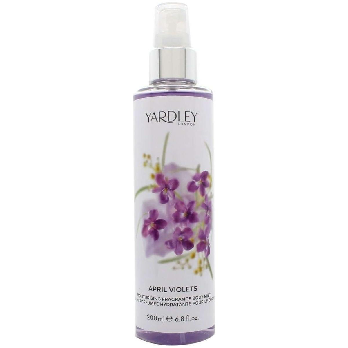 APRIL VIOLETS by Yardley London fragrance body mist 6.8 oz New