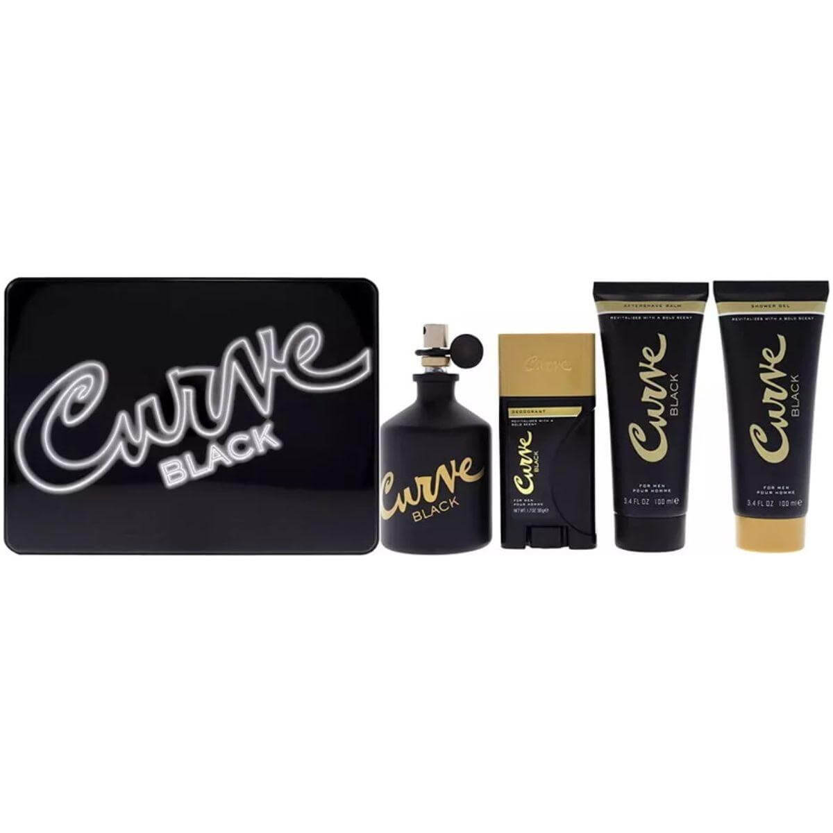 Curve Black by Liz Claiborne 4 pcs gift set for men New in Box