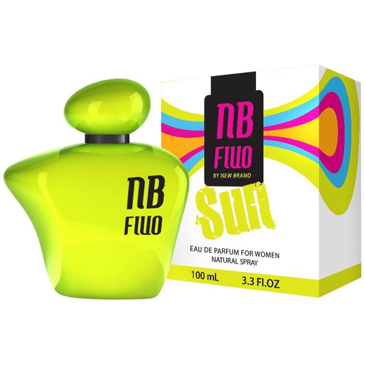 Prestige Fluo Sun by New Brand perfume for women EDP 3.3 /3.4 oz New In Box