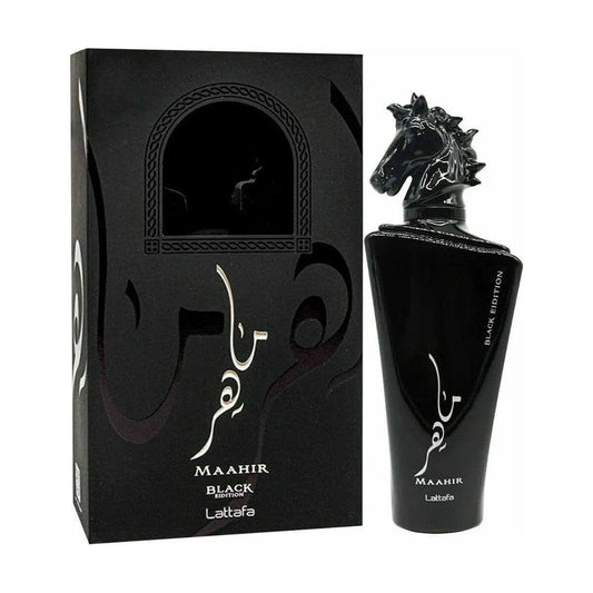Maahir Black Edition by Lattafa perfume for unisex EDP 3.3 / 3.4 oz New in Box