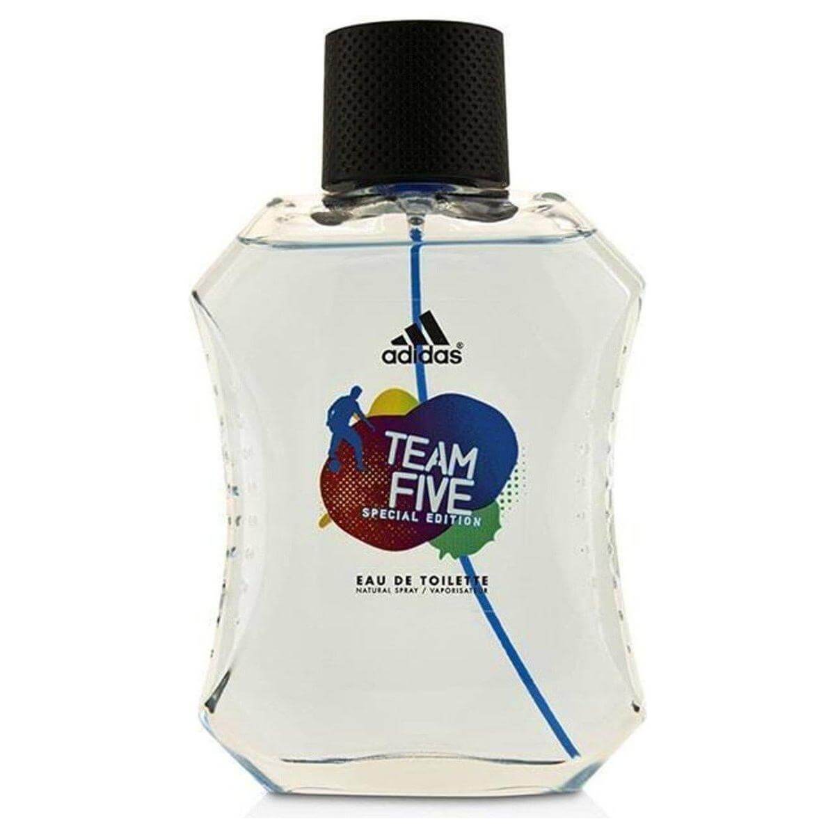 TEAM FIVE Adidas men cologne edt 3.4 oz 3.3 NEW IN Damaged BOX