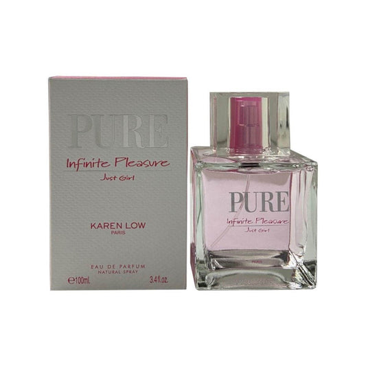 Pure Infinite Pleasure Just Girl Karen Low perfume women 3.3 EDP 3.4 oz New Box