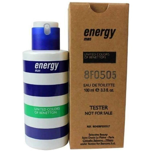 BENETTON ENERGY MAN by UNITED COLORS 3.4 oz MEN 3.3 edt NEW tester