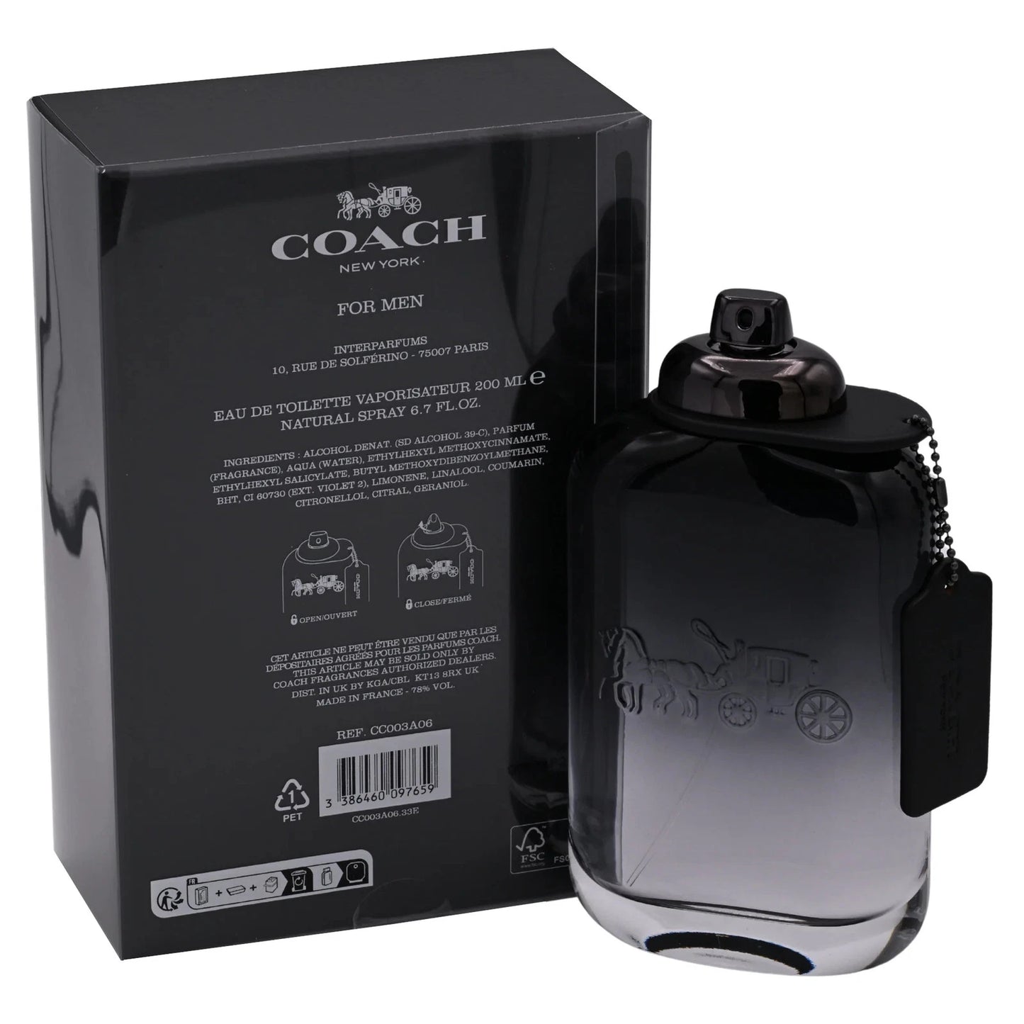 Coach New York Eau De Toilette Spray for Men 6.7 oz
