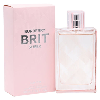 Burberry Brit Sheer by Burberry for Her Eau De Toilette Spray 3.3 oz