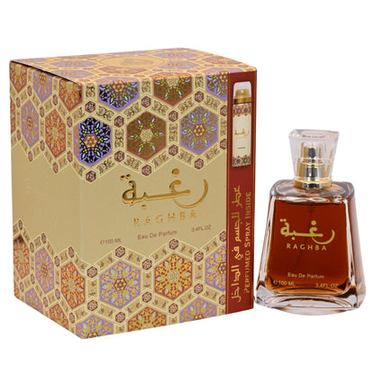 Raghba by Lattafa perfume for unisex EDP 3.3 / 3.4 oz New in Box
