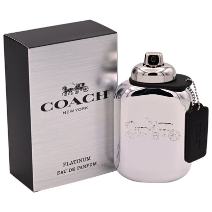 Coach New York Platinum Eau De Parfum Spray for Men 3.4 oz