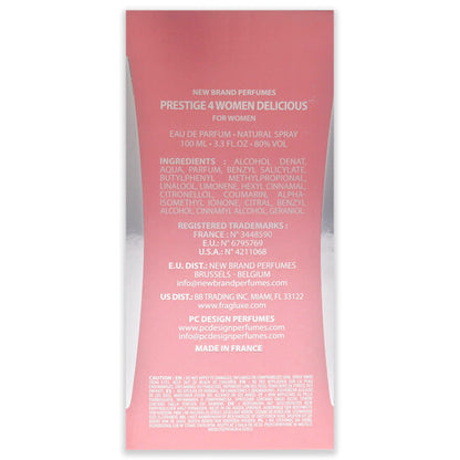 New Brand Prestige 4 Women Delicious Perfume Spray EDP 3.3 oz