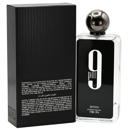 Afnan 9PM Eau De Parfum for Men EDP 3.4 oz