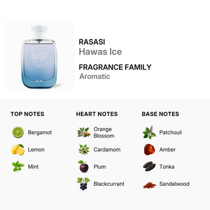 Rasasi Men's Hawas Ice Eau De Perfume Spray 3.38 oz / 100 ml