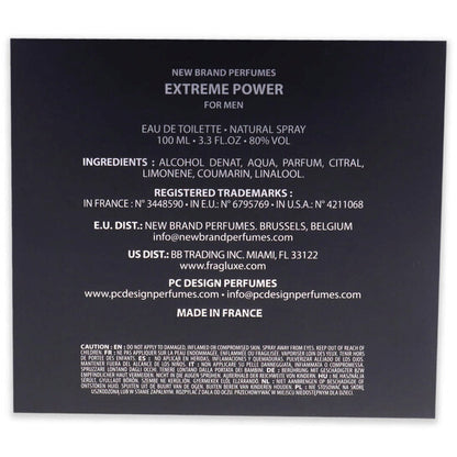 New Brand Extreme Power for Men EDT Spray 3.3 oz