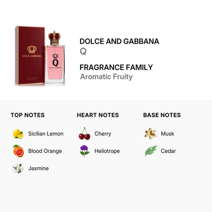 Q by Dolce & Gabbana Perfume for Women EDP 3.4 oz