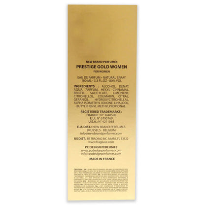 New Brand Prestige Gold Women 3.3 oz EDP Spray