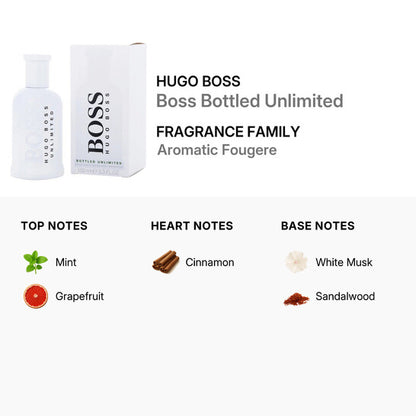 Hugo Boss Boss Bottled Unlimited EDT 3.3 oz Men’s Cologne Spray