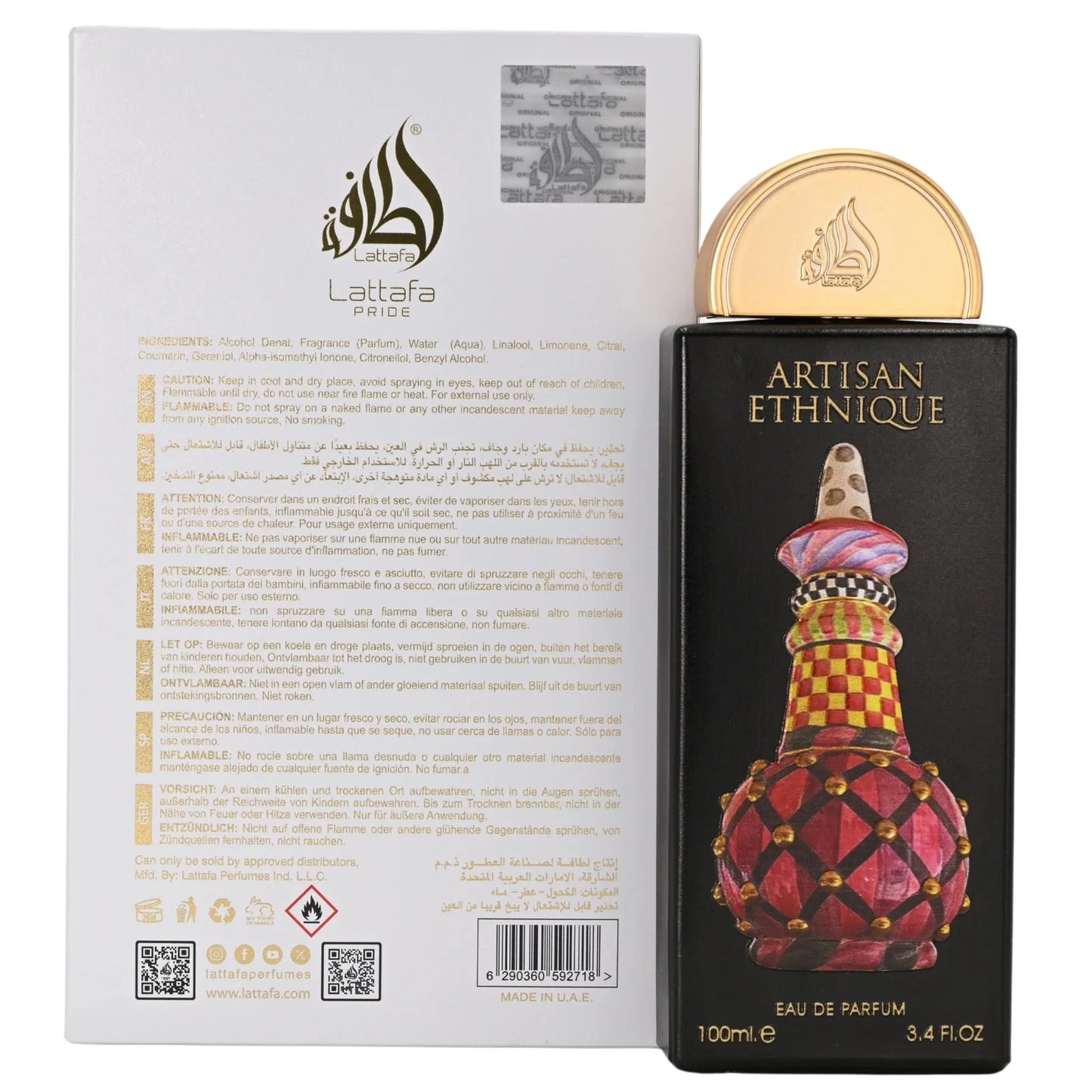 Artisan Ethnique by Lattafa Perfume for Unisex EDP 3.4 oz