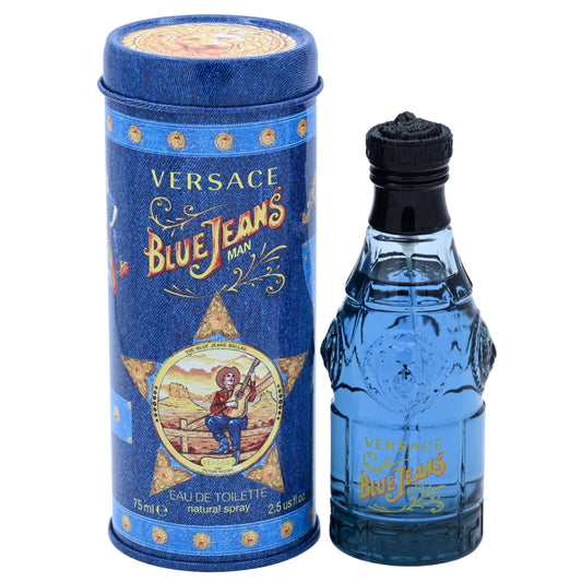Versace Blue Jeans Eau de Toilette for Men 2.5 oz - Aromatic Vanilla Citrus