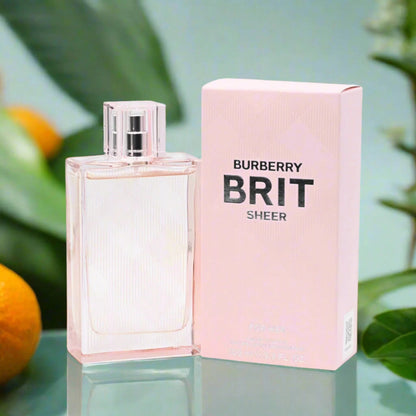 Burberry Brit Sheer by Burberry for Her Eau De Toilette Spray 3.3 oz