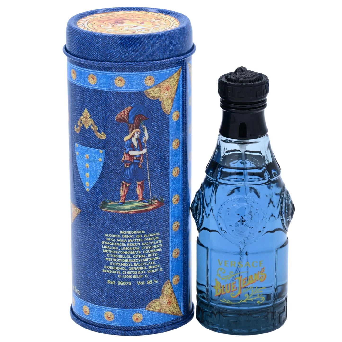 Versace Blue Jeans Eau de Toilette for Men 2.5 oz - Aromatic Vanilla Citrus