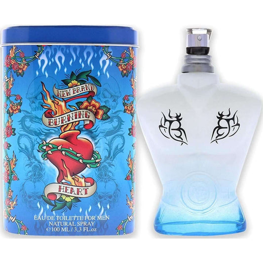 Burning Heart by New Brand cologne for men EDT 3.3 /3.4 oz New In Can
