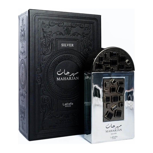 Maharjan Silver by Lattafa perfume for unisex EDP 3.3 / 3.4 oz New in Box