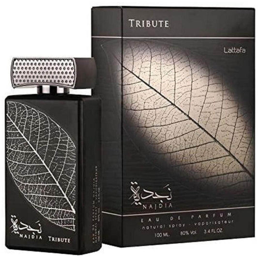 Najdia Tribute by Lattafa perfume for unisex EDP 3.3 / 3.4 oz. New in Box