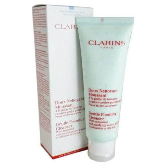 Clarins Gentle Foaming Cleanser with Tamarind & Purifying micro-pearls (Combination or Oily Skin) 4.4 oz New in Box