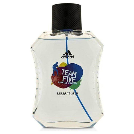 TEAM FIVE Adidas men cologne edt 3.4 oz 3.3 NEW IN Damaged BOX